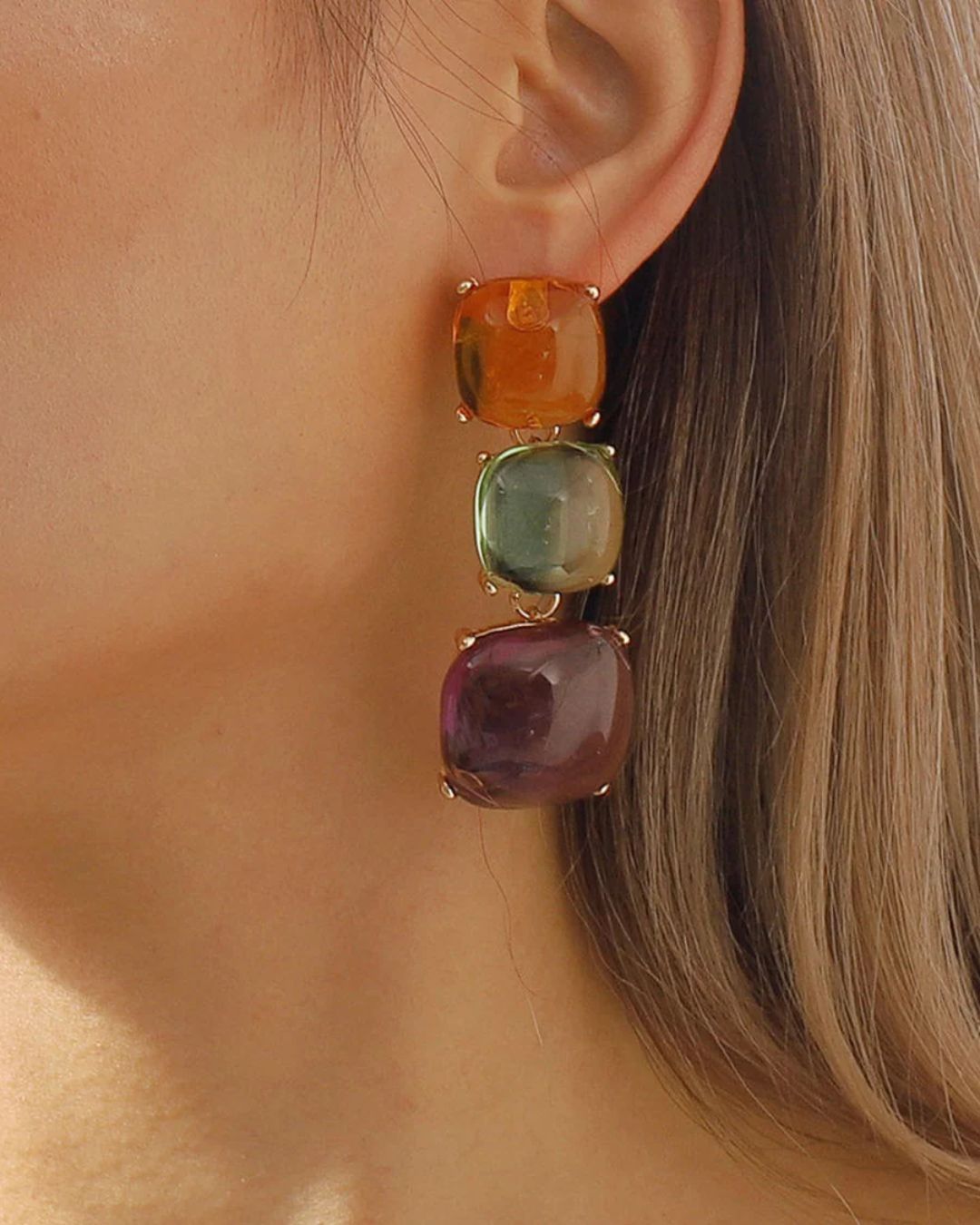 Maya Multicolor Statement Necklace With Earrings