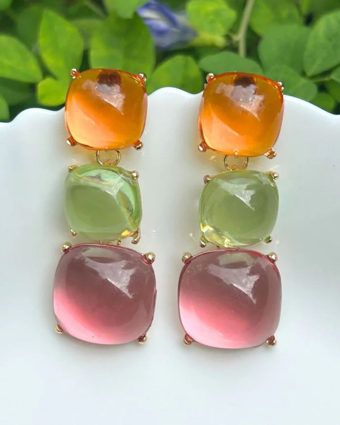 Maya Multicolor Statement Necklace With Earrings