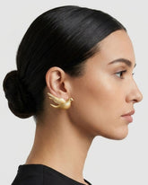 Chidiya Matt Gold Diamond Stud Earrings