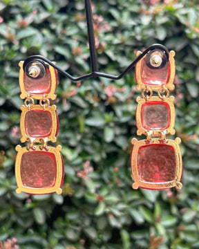 Maya Peach Statement Necklace With Earrings