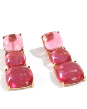 Maya Peach Statement Necklace With Earrings
