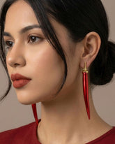 Red Mirchi Drop Earrings