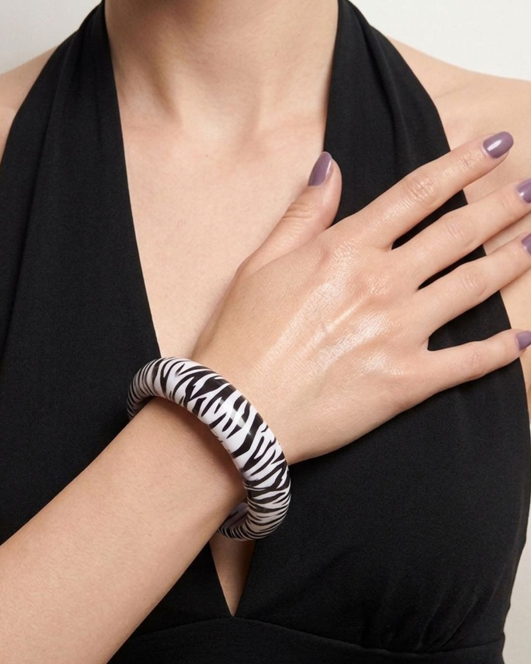 Zebra Resin Bracelet
