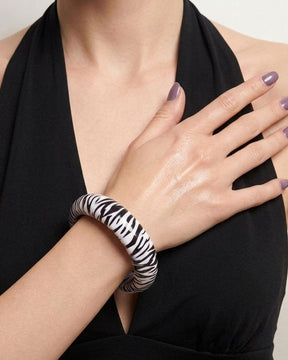 Zebra Resin Bracelet