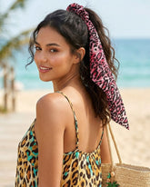 Animal Print Scrunchies With Knot Detail - Set of 2