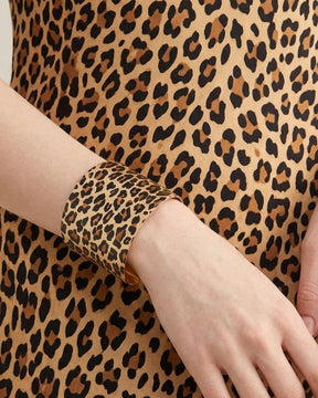 Animal Print Wide Glam Bracelet