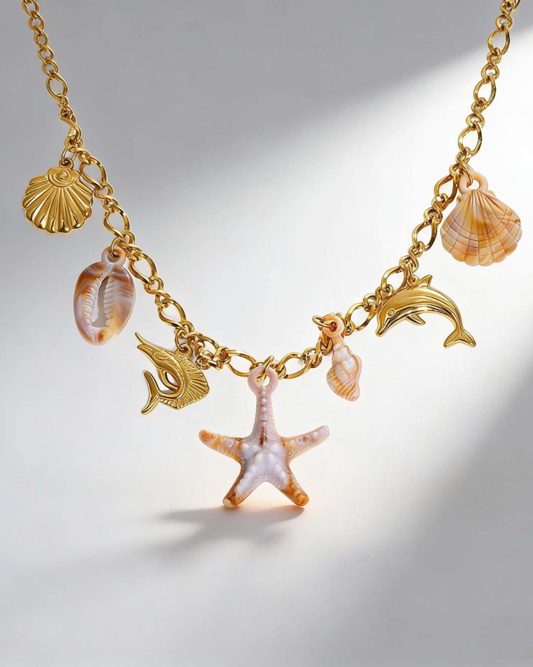 Ocean Breeze Charm Pendant Necklace