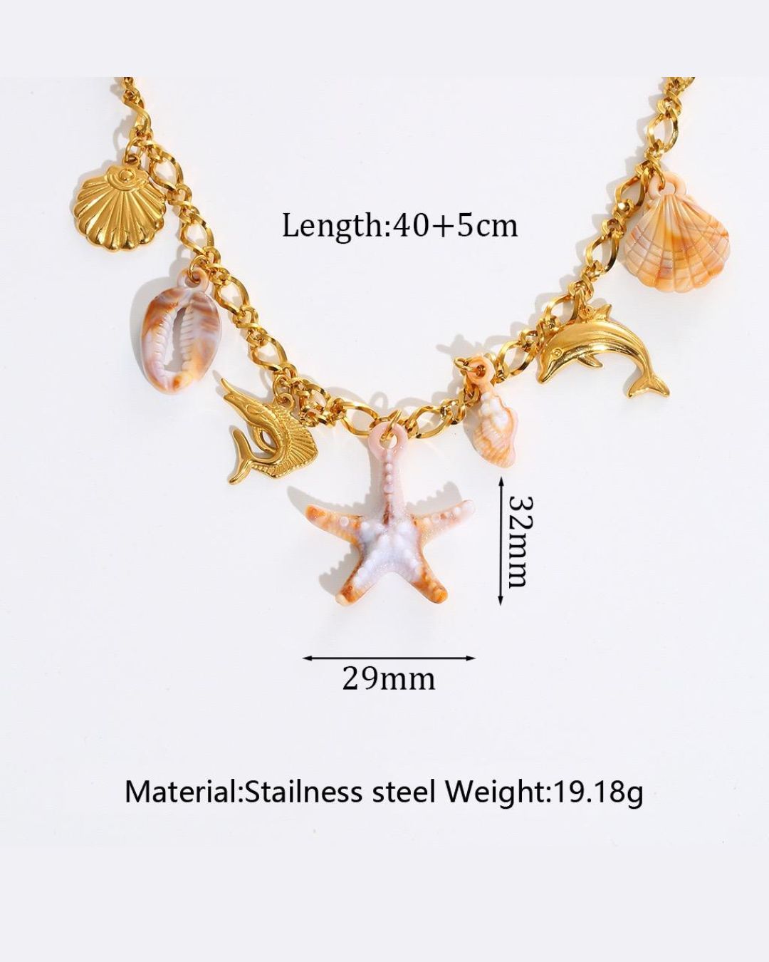Ocean Breeze Charm Pendant Necklace