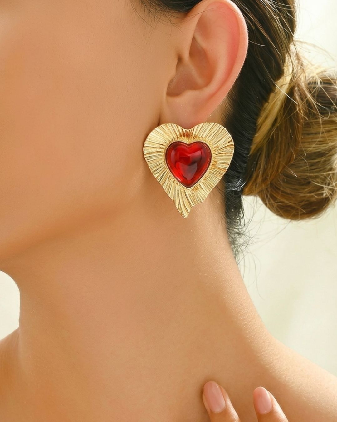 Love Heart Stud Earrings