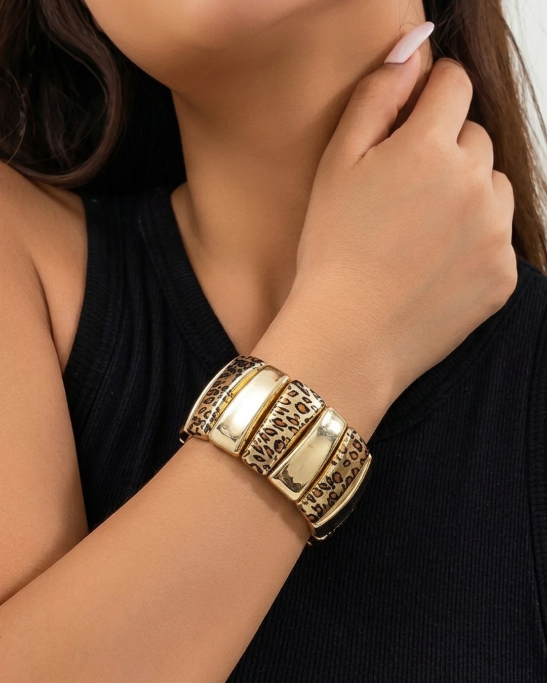 Animal Print Stretchable Bracelet - Narrow