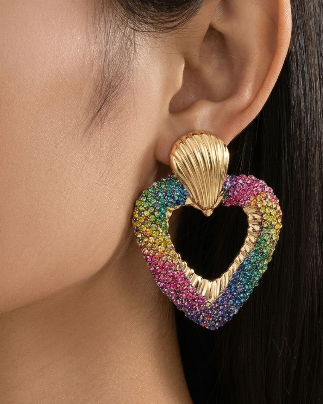 Bling Blogger Envy Multi Heart Earrings