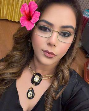 Vintage Retro Black Necklace