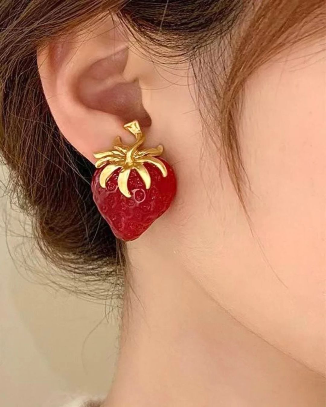 Sweet Strawberry Stud Earrings