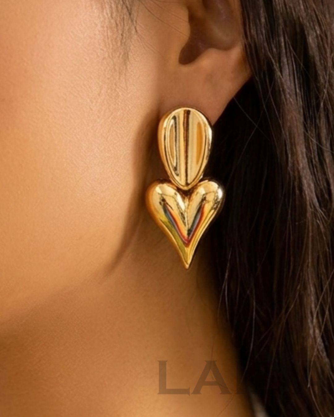Heart Petal Drop Earrings