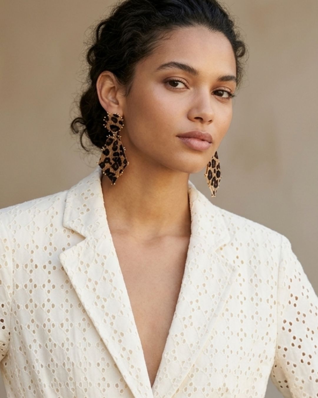 Animal Print Drop Earrings