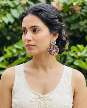 Bling Blogger Multi Layered Round Earrings