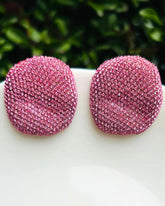 Bling Blogger Baby Pink Stud Earrings - Small