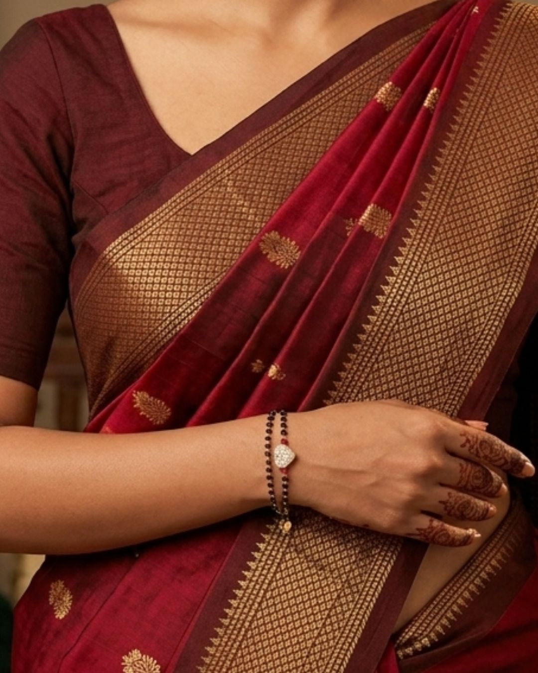 Heart Layered Mangalsutra Bracelet