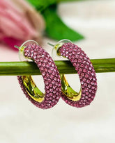 Bling Blogger Baby Pink Hoop Earrings