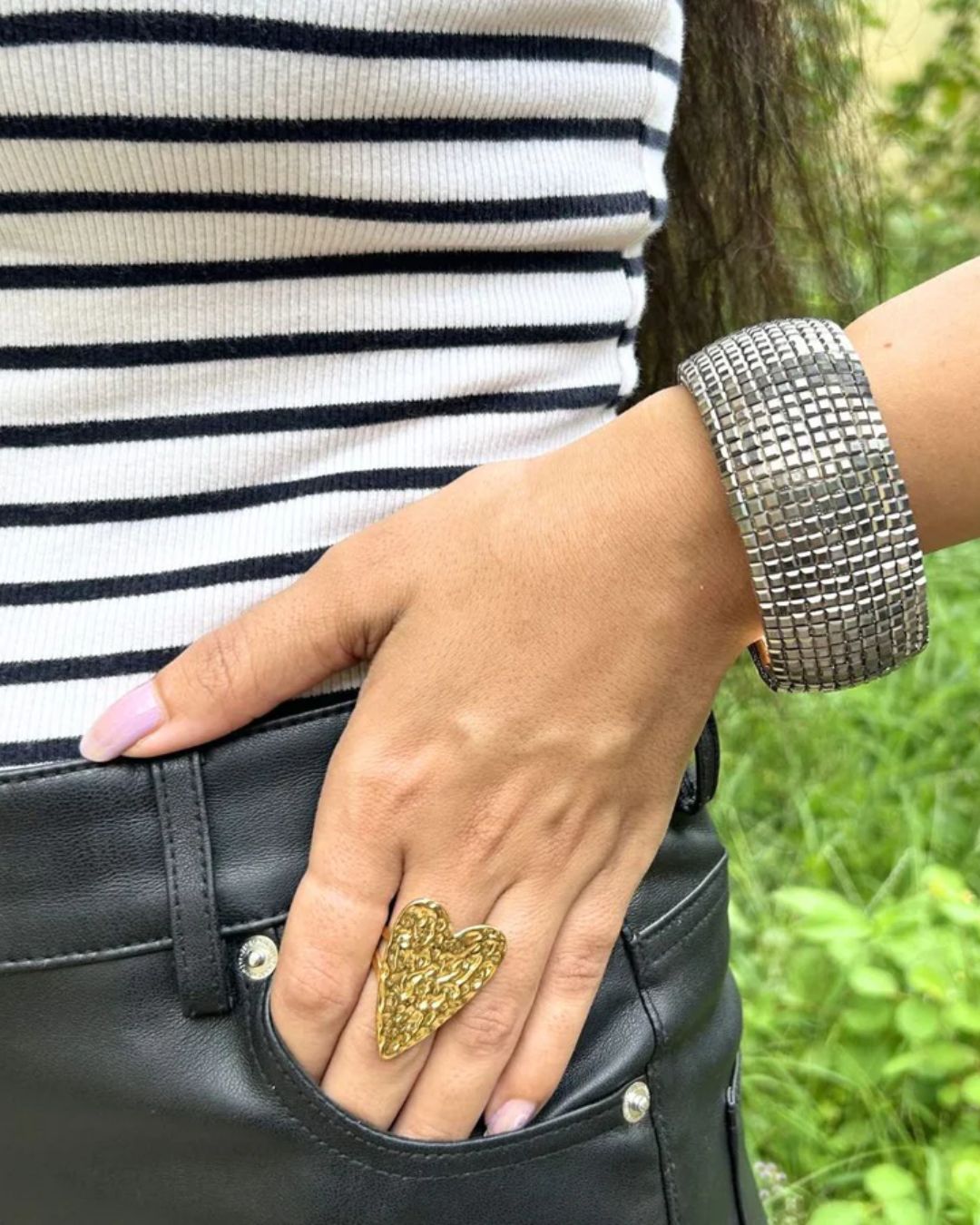 Bling Blogger Rhodium Handcuff