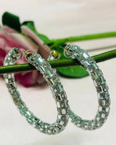 Bling Blogger Silver Hoop Earrings - Big