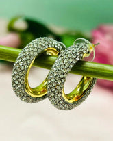 Bling Blogger Silver Hoop Earrings