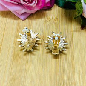 Sunburst Turquoise Drop Stud Earrings