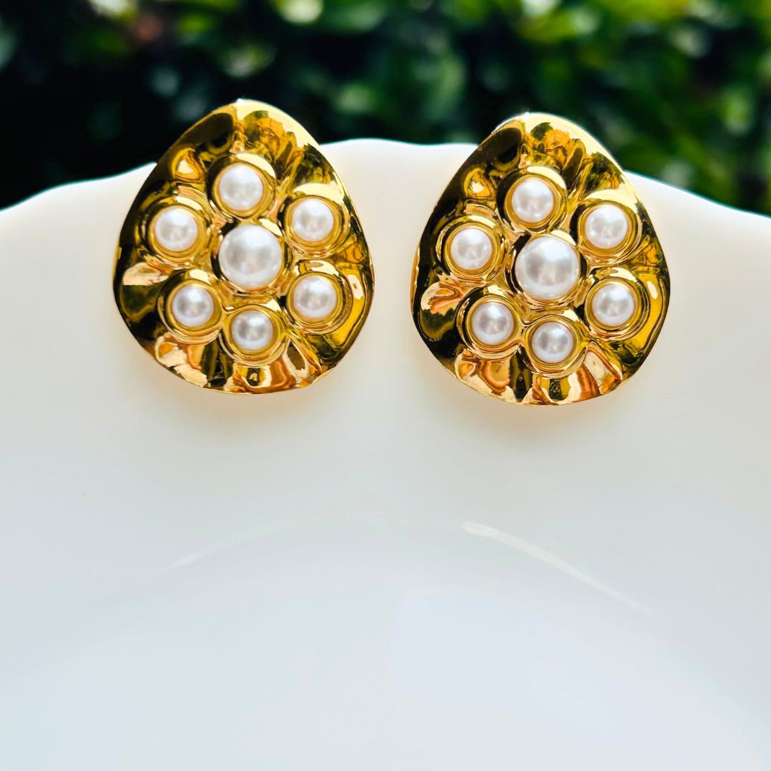 Pearl Bloom Stud Earrings