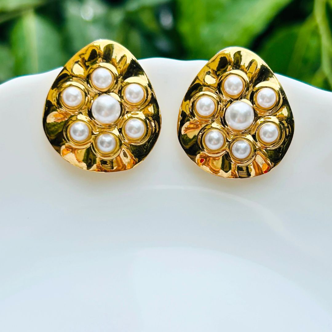 Pearl Bloom Stud Earrings