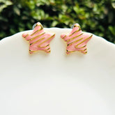 Baby Pink Star Stud Earrings