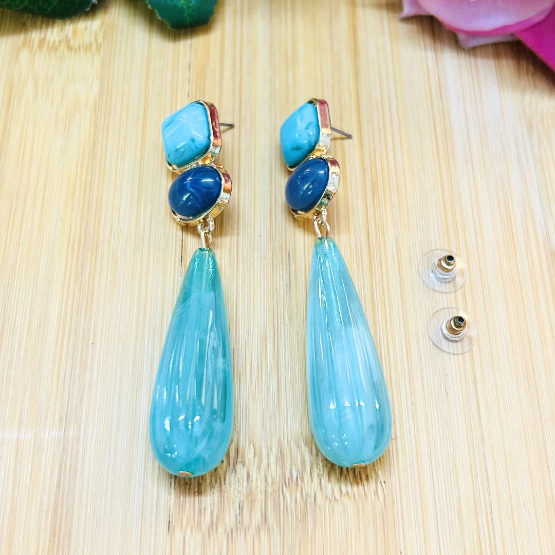 Turquoise Resin Earrings