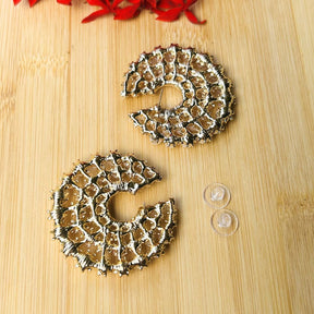 Moon Pearl Stud Earrings