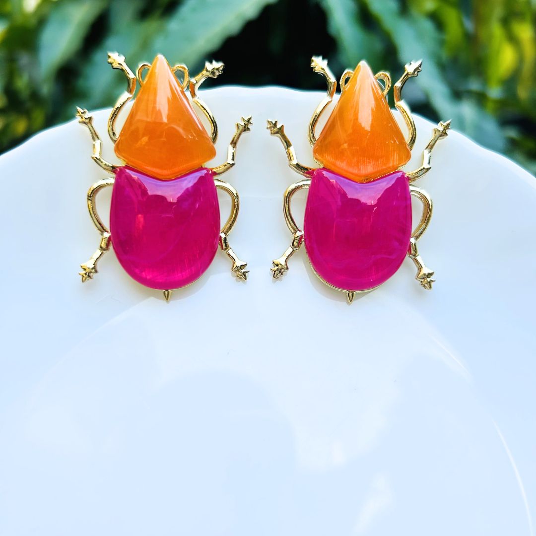 Berry Firefly Stud Earrings