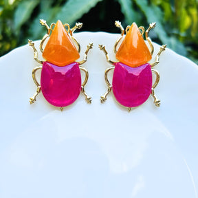 Berry Firefly Stud Earrings