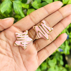 Baby Pink Star Stud Earrings