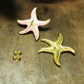 Baby Pink Studded Star Earrings