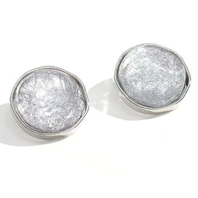 Statement Silver Stud Earrings