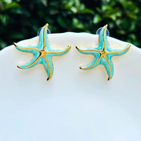 Green Starfish Earring
