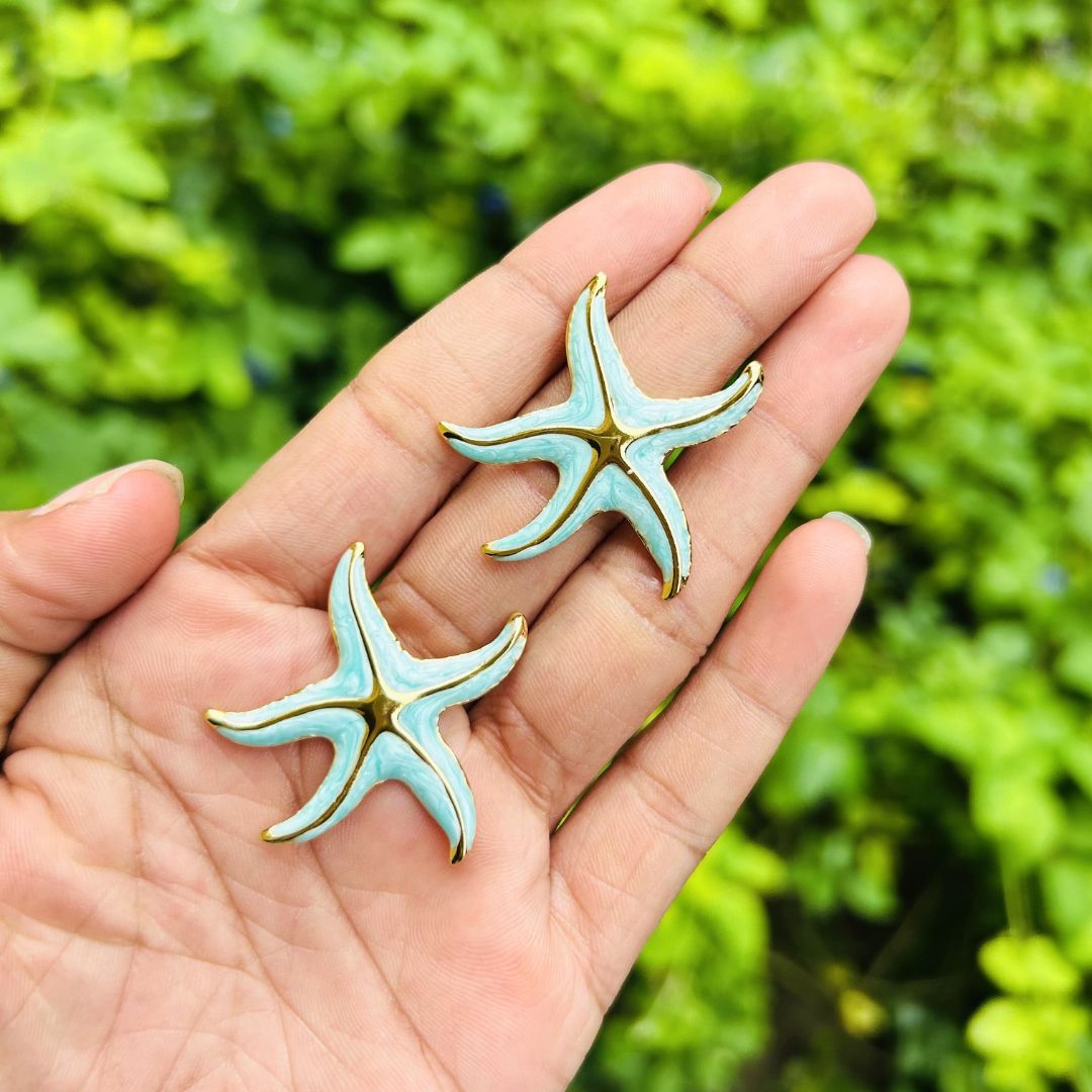 Green Starfish Earring