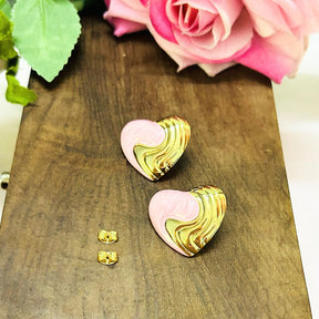 Candy Baby Pink Heart Stud Earrings