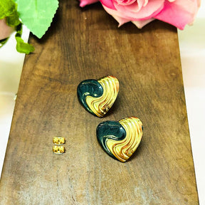 Candy Black Heart Stud Earrings