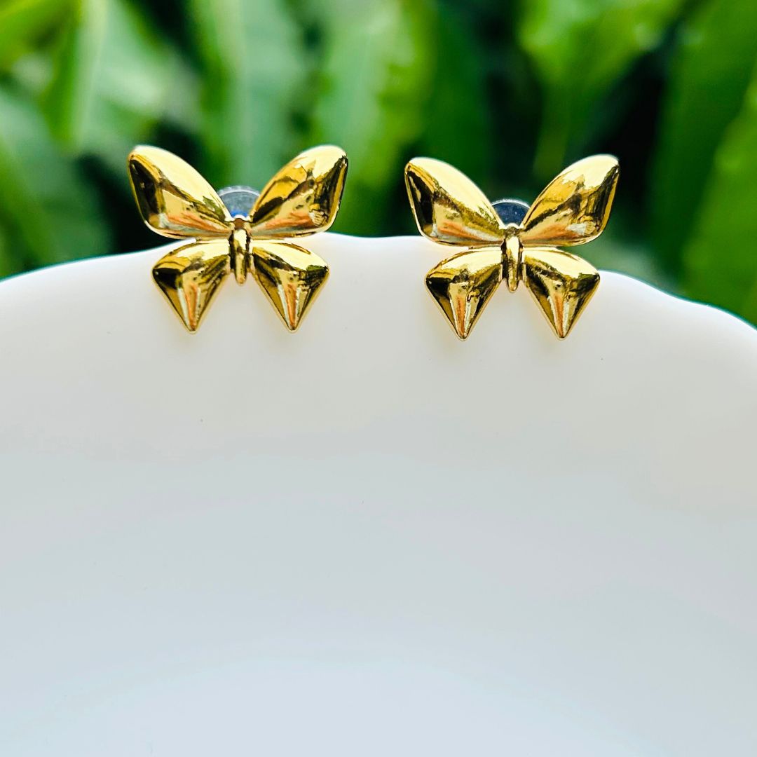 Golden Bow Earrings