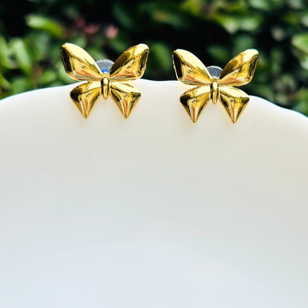 Golden Bow Earrings