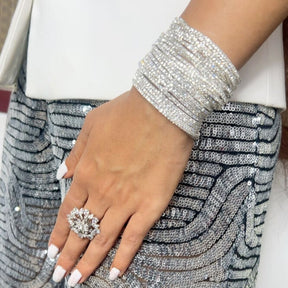 Stretchable Silver Bracelet - Pack of 24