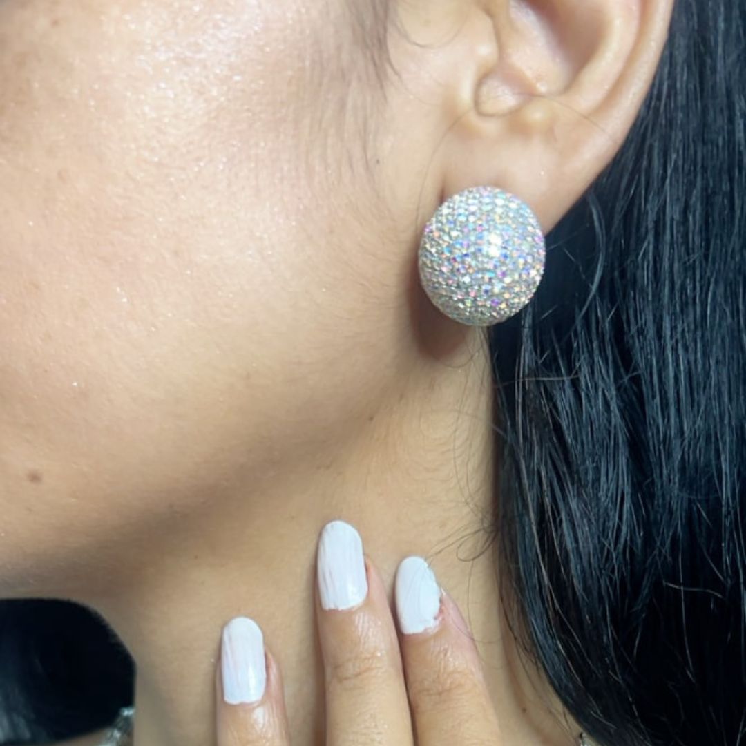 Rihanna Micro American Diamond Stud - Small