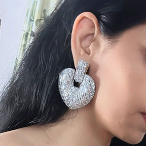 Bling Blogger Love Heart Earrings