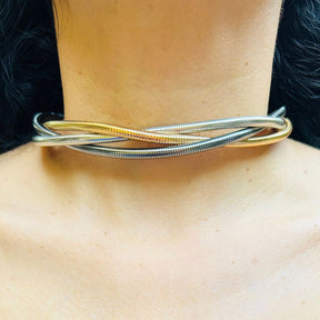Trio Twisted Metalic Choker