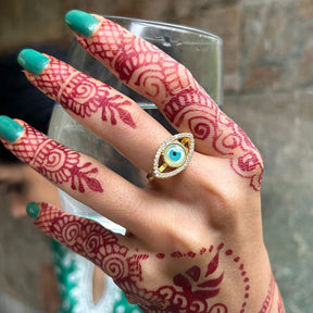 Evil Eye Adjustable Ring