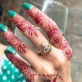 LAIDA Lashed Evil Eye Adjustable Finger- Ring