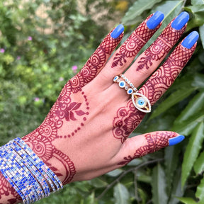 Evil Eye Adjustable Finger- Ring (Set of 3)